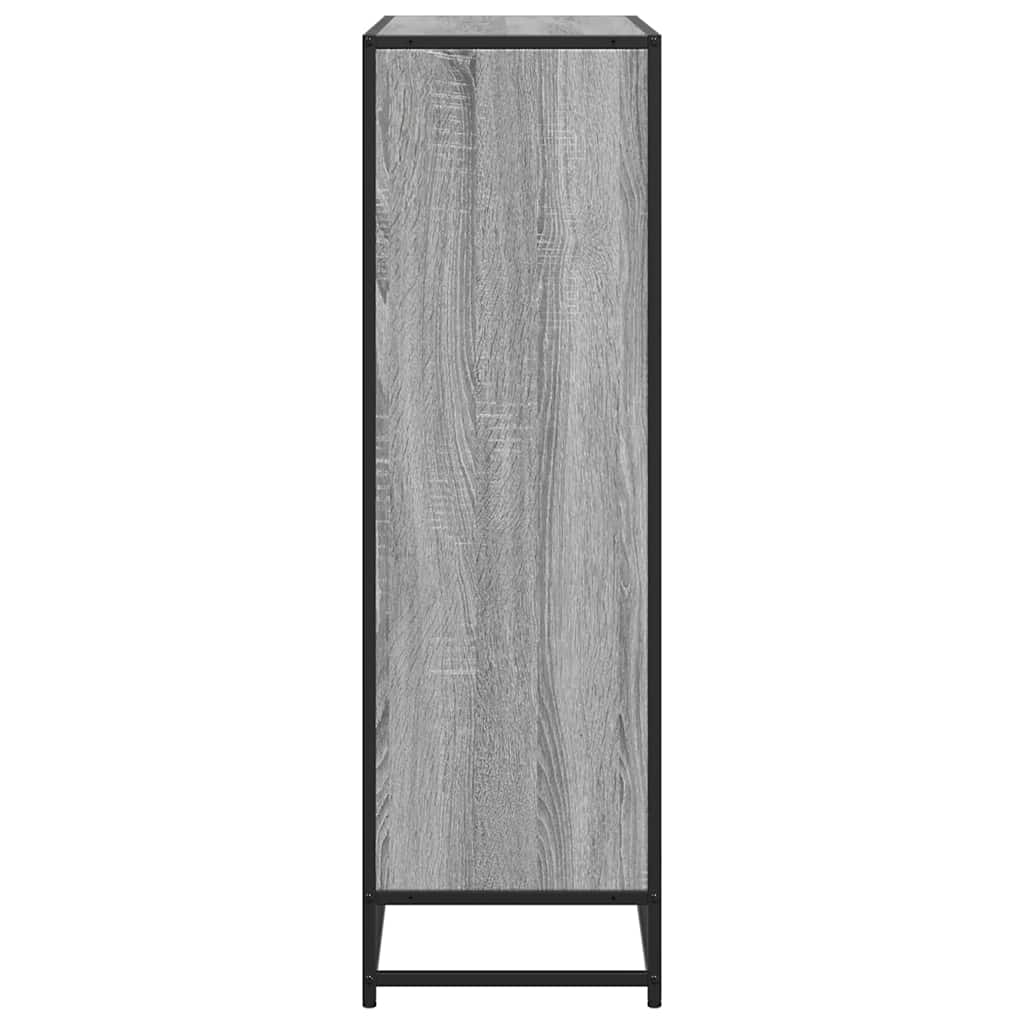 Bookcase Grey Sonoma 97,5x33x107,5 cm Engineered Wood and Metal