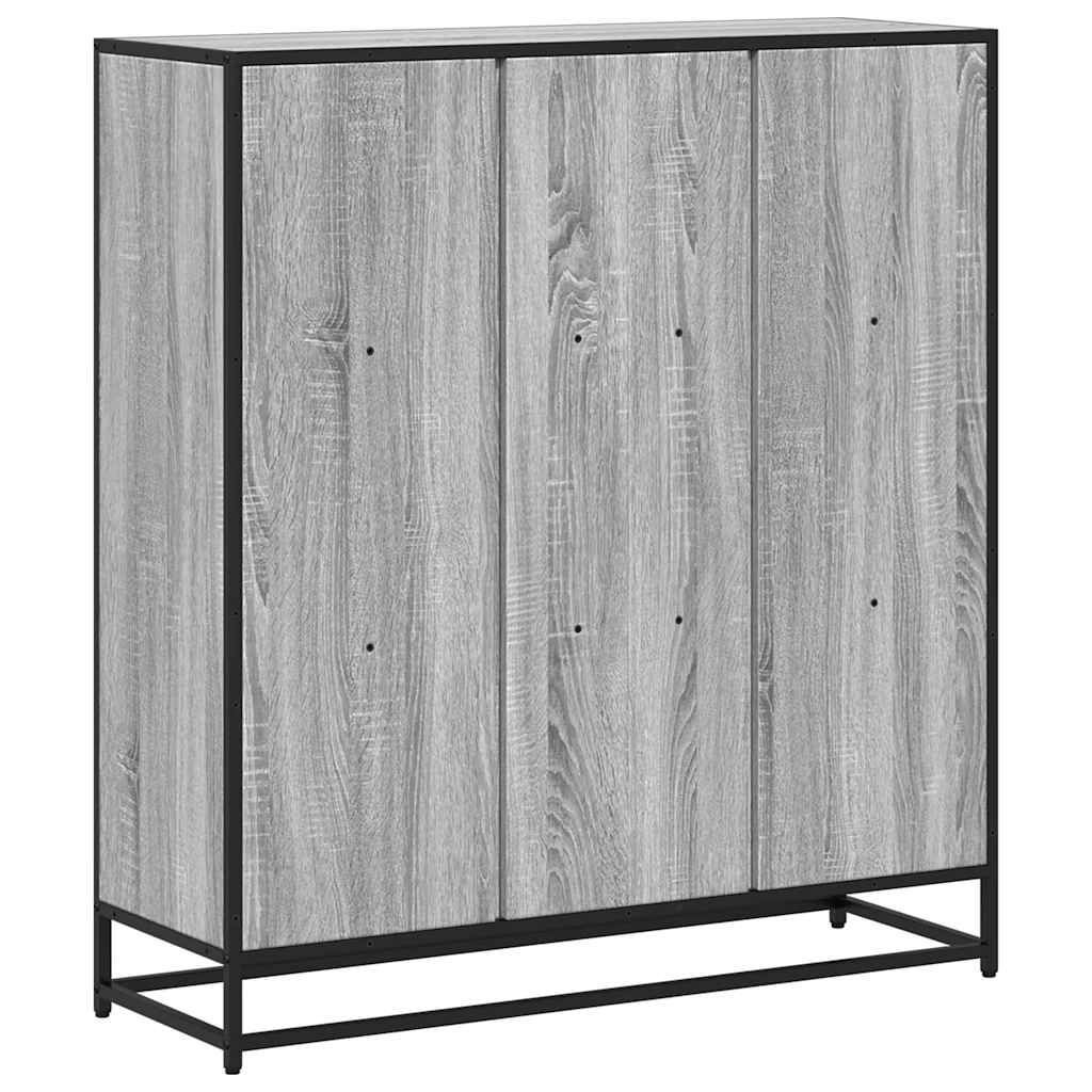 Bookcase Grey Sonoma 97,5x33x107,5 cm Engineered Wood and Metal