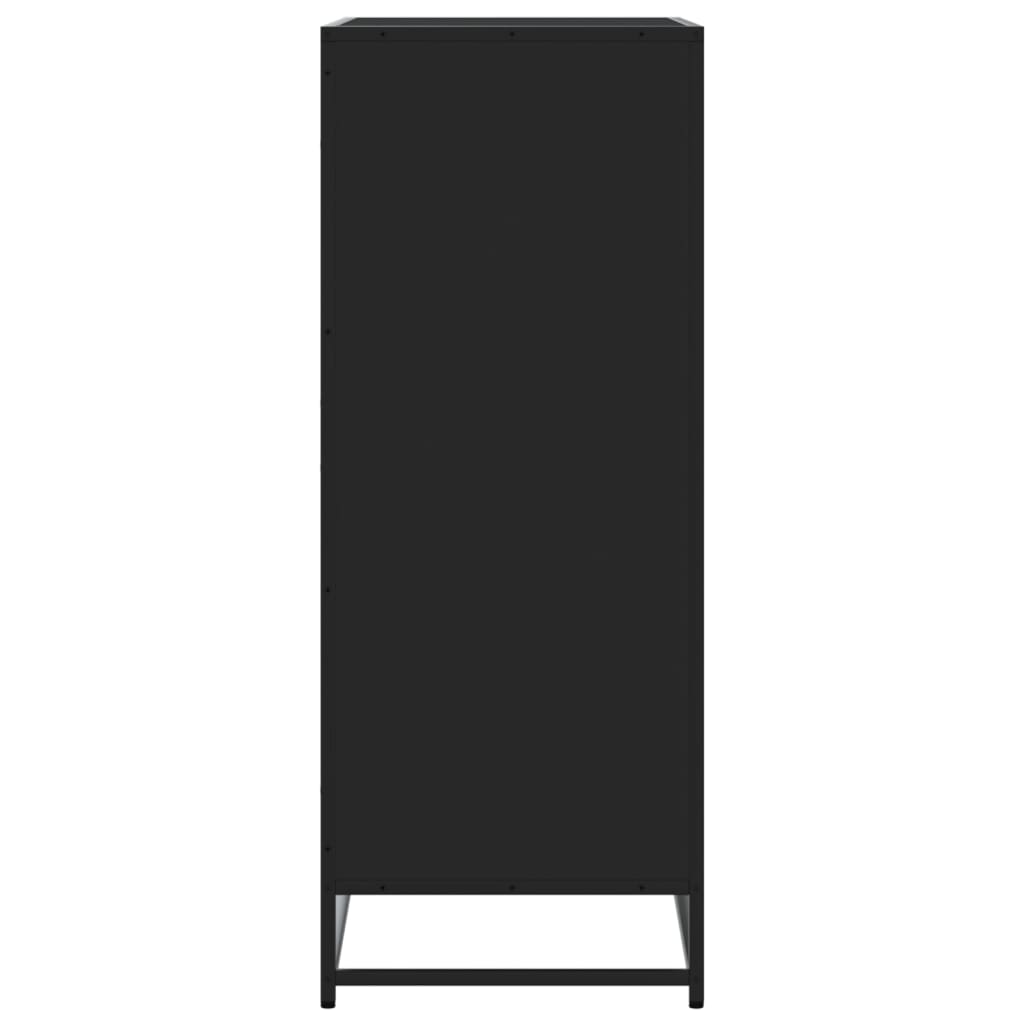 Shoe Cabinet Black 75x38x97.5 cm Engineered Wood and Metal