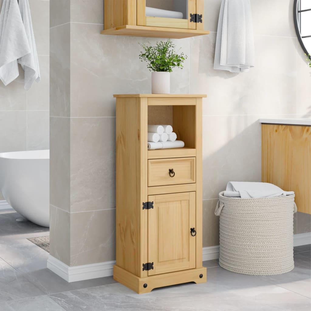 Bathroom Cabinet "Corona" 45x33x110 cm Solid Wood Pine