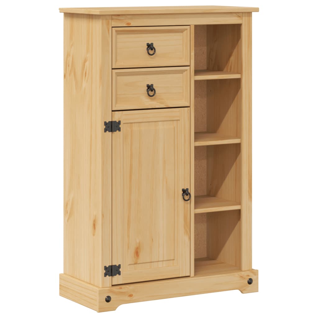 Bathroom Cabinet "Corona" 70x33x110 cm Solid Wood Pine