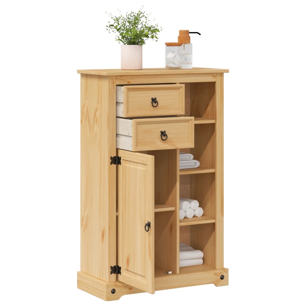 Bathroom Cabinet "Corona" 70x33x110 cm Solid Wood Pine