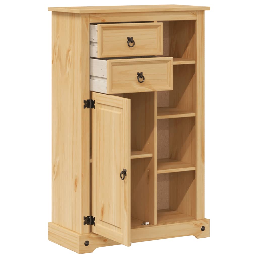 Bathroom Cabinet "Corona" 70x33x110 cm Solid Wood Pine