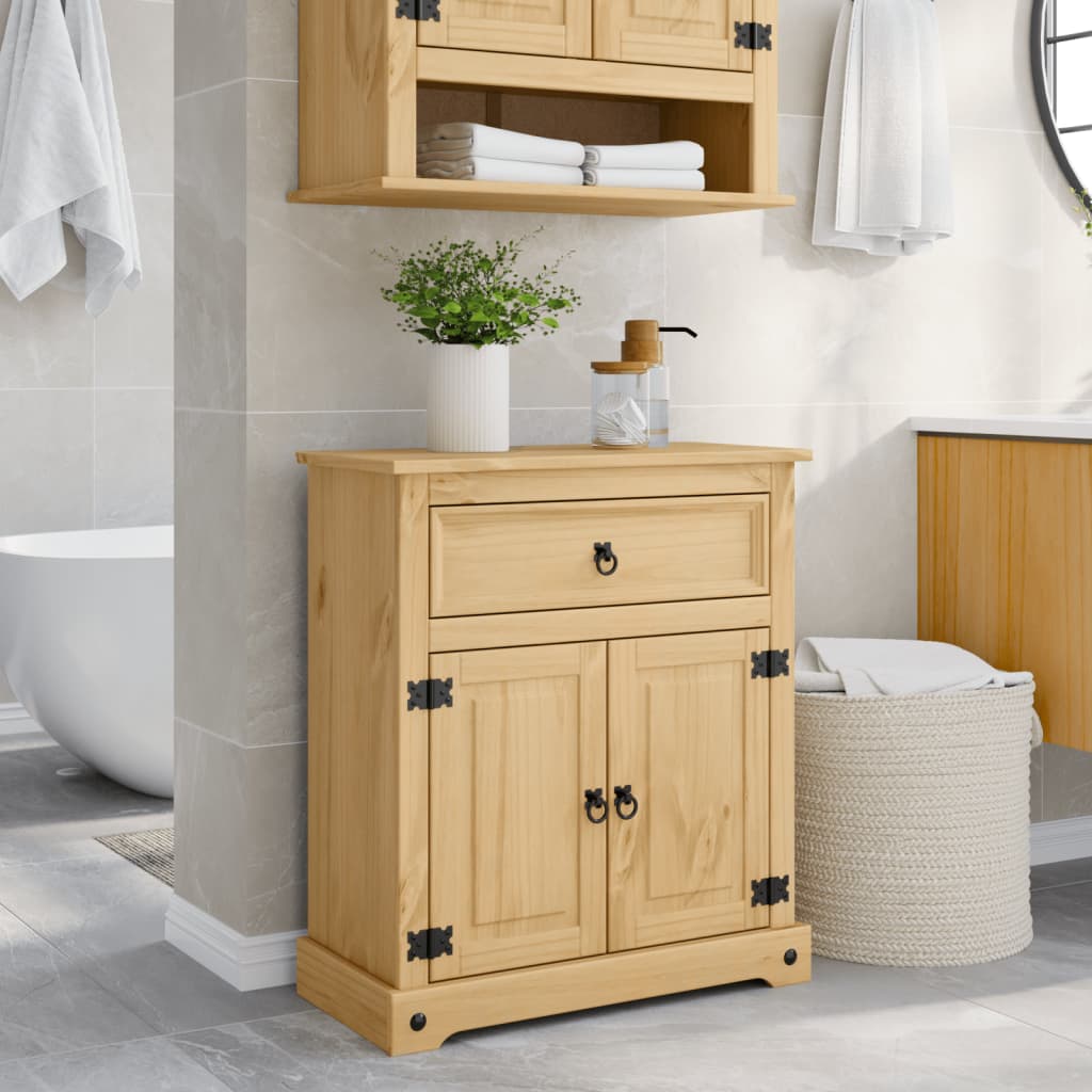 Bathroom Cabinet "Corona" 70x33x80 cm Solid Wood Pine