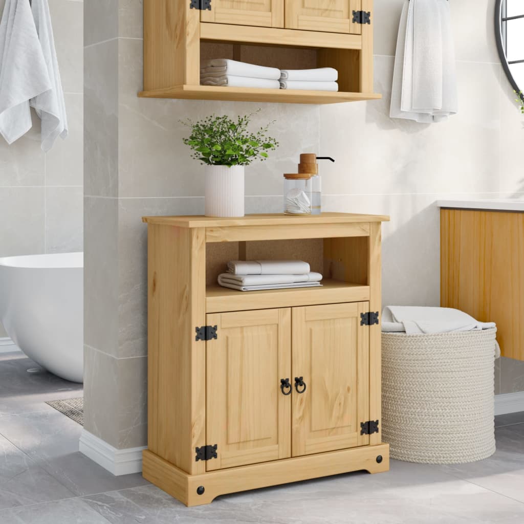 Bathroom Cabinet "Corona" 70x33x80 cm Solid Wood Pine