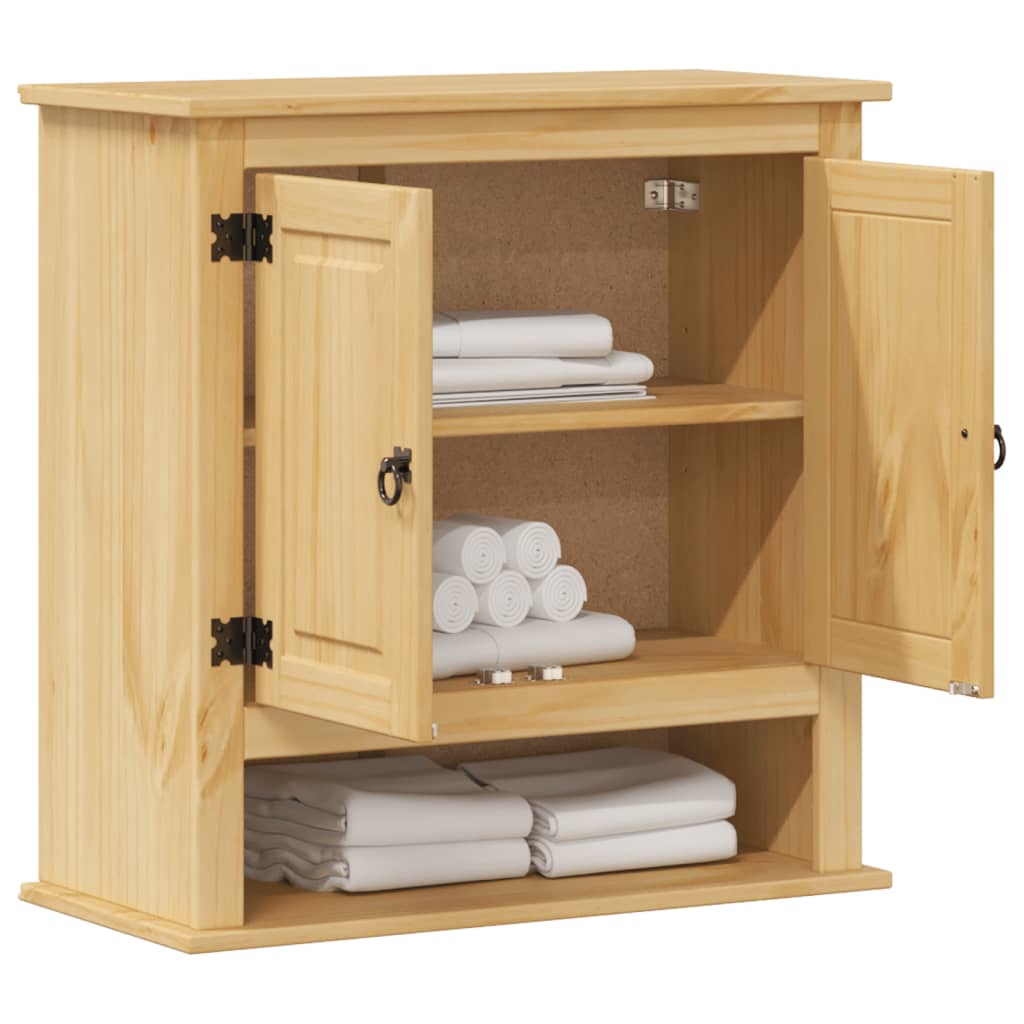 Bathroom Wall Cabinet "Corona" 70x33x71,5 cm Solid Wood Pine
