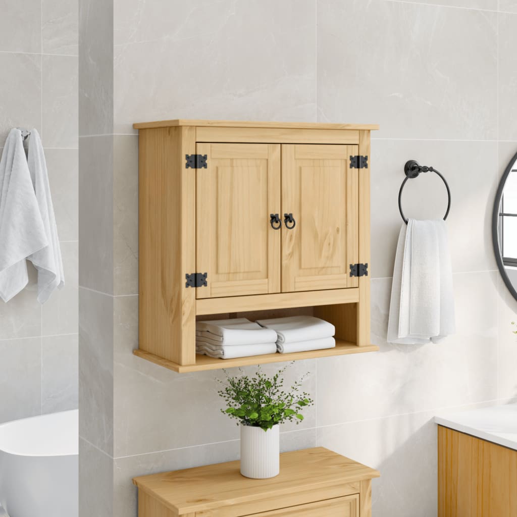 Bathroom Wall Cabinet "Corona" 70x33x71,5 cm Solid Wood Pine