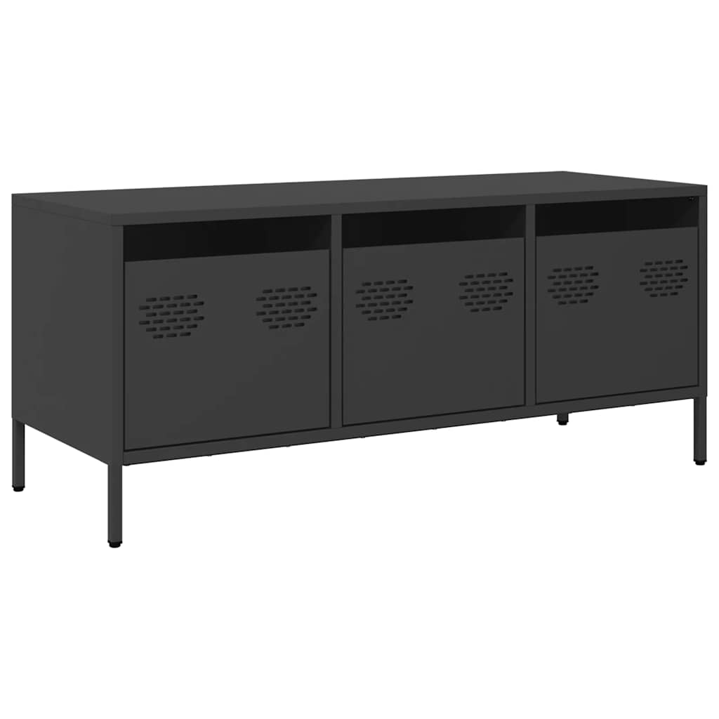 TV Cabinet Black 101,5x39x43,5 cm Cold-rolled Steel