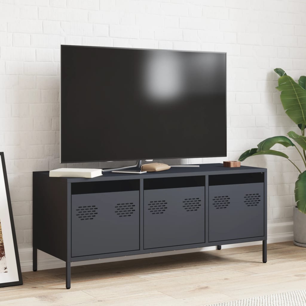 TV Cabinet Anthracite 101,5x39x43,5 cm Cold-rolled Steel