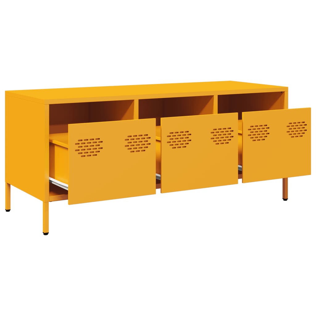 TV Cabinet Mustard Yellow 101,5x39x43,5 cm Cold-rolled Steel