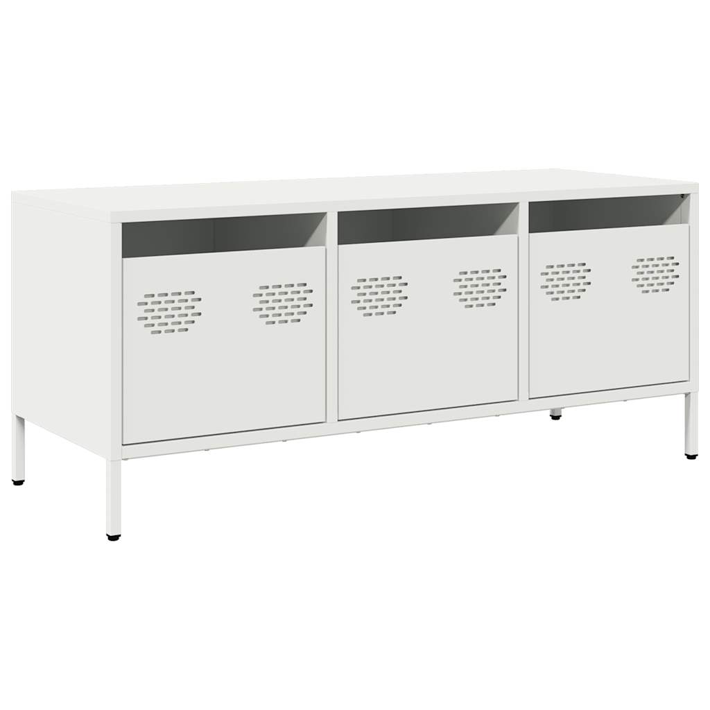 TV Cabinet White 101,5x39x43,5 cm Cold-rolled Steel