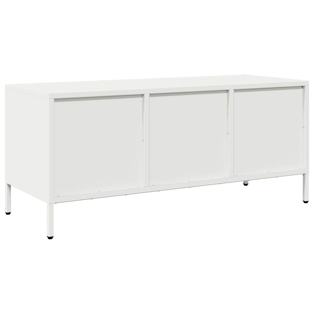 TV Cabinet White 101,5x39x43,5 cm Cold-rolled Steel