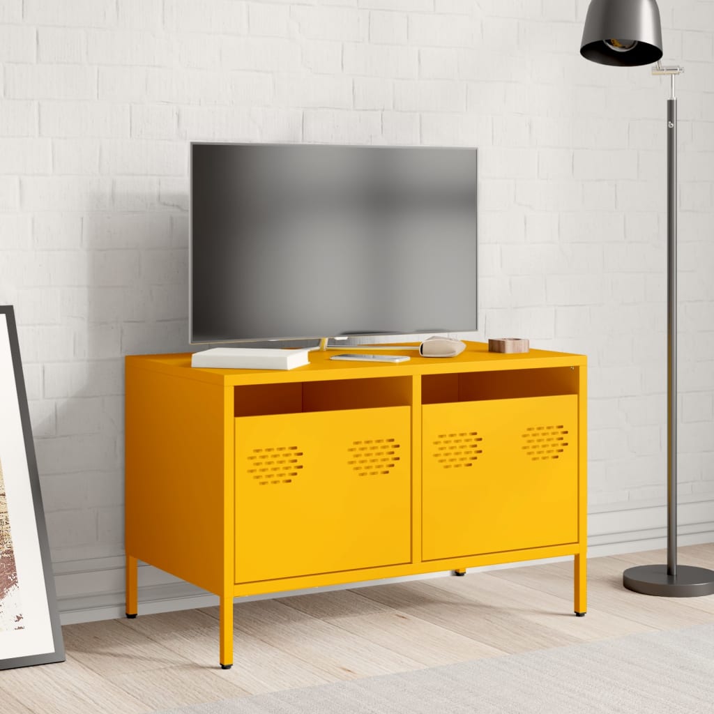 TV Cabinet Mustard Yellow 68x39x43,5 cm Cold-rolled Steel