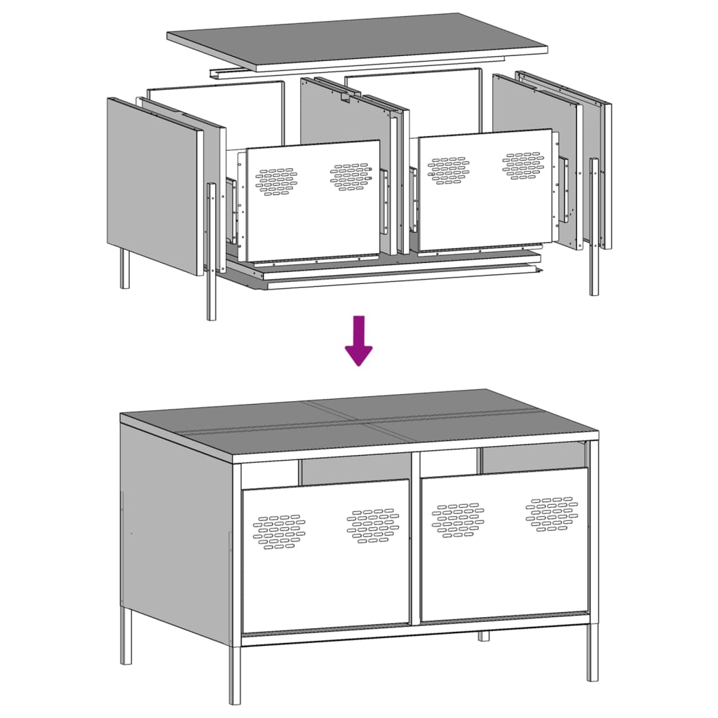 TV Cabinet Mustard Yellow 68x50x43,5 cm Cold-rolled Steel