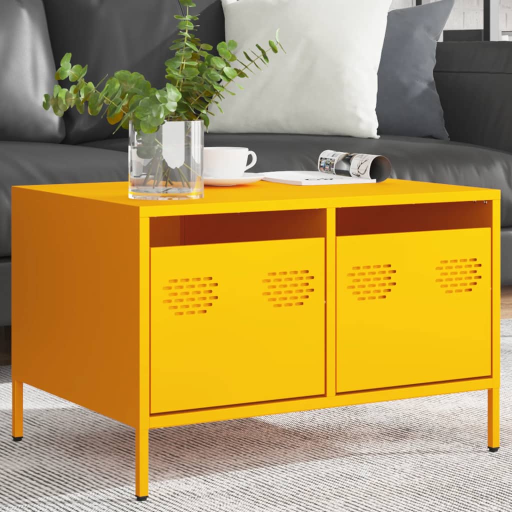 TV Cabinet Mustard Yellow 68x50x43,5 cm Cold-rolled Steel