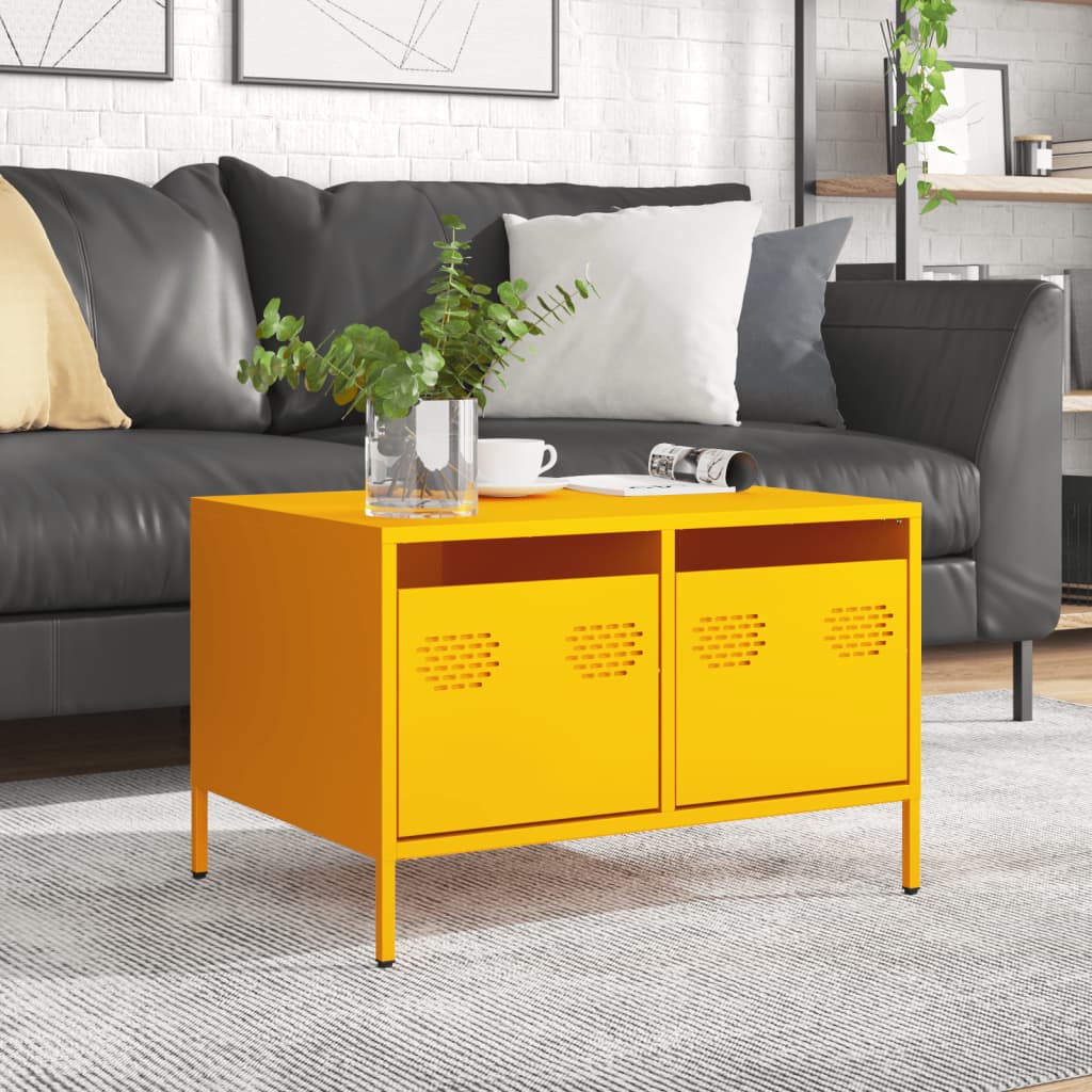 TV Cabinet Mustard Yellow 68x50x43,5 cm Cold-rolled Steel
