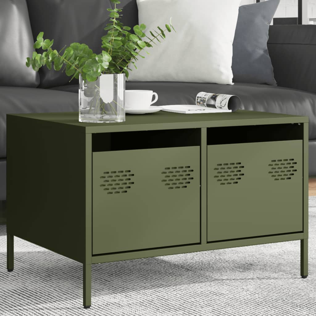 TV Cabinet Olive Green 68x50x43,5 cm Cold-rolled Steel
