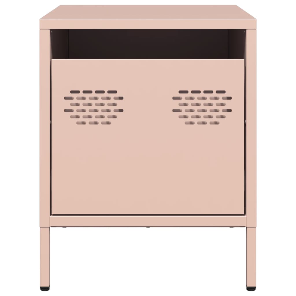 vidaXL Bedside Cabinet Pink 35x39x43.5 cm Steel