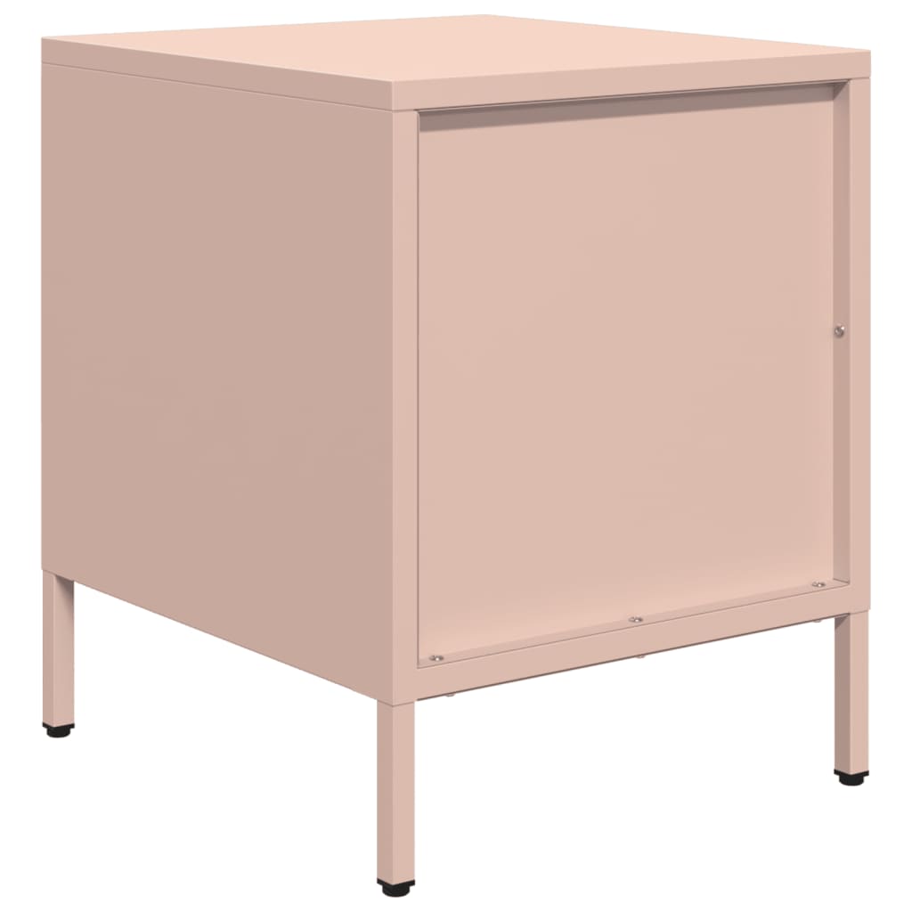 vidaXL Bedside Cabinet Pink 35x39x43.5 cm Steel