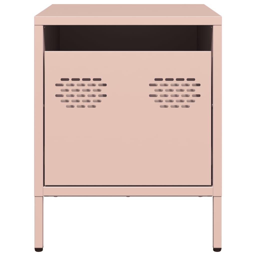 Bedside Cabinets 2 pcs Pink 35x39x43,5 cm Steel