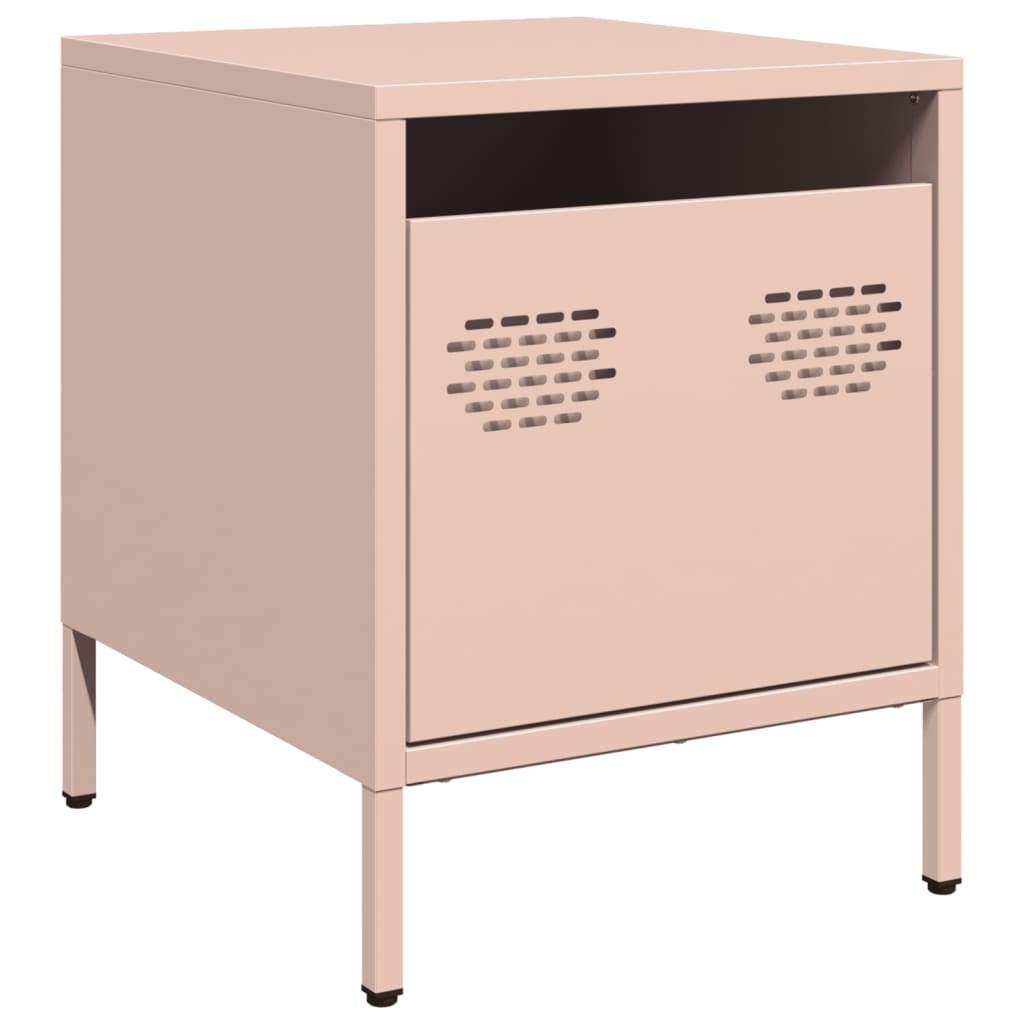 vidaXL Bedside Cabinets 2 pcs Pink 35x39x43.5 cm Steel