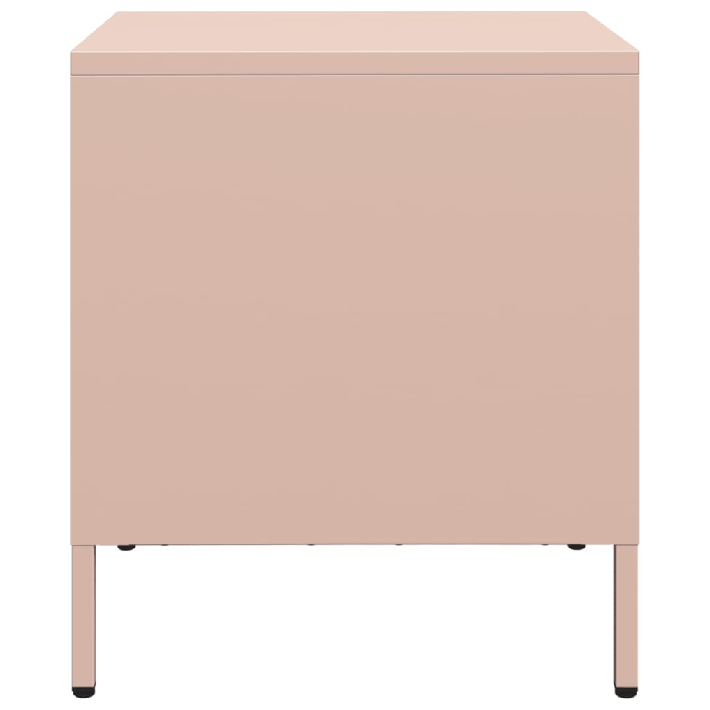 vidaXL Bedside Cabinets 2 pcs Pink 35x39x43.5 cm Steel