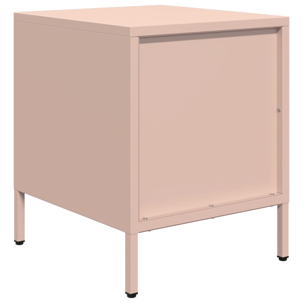 Bedside Cabinets 2 pcs Pink 35x39x43,5 cm Steel