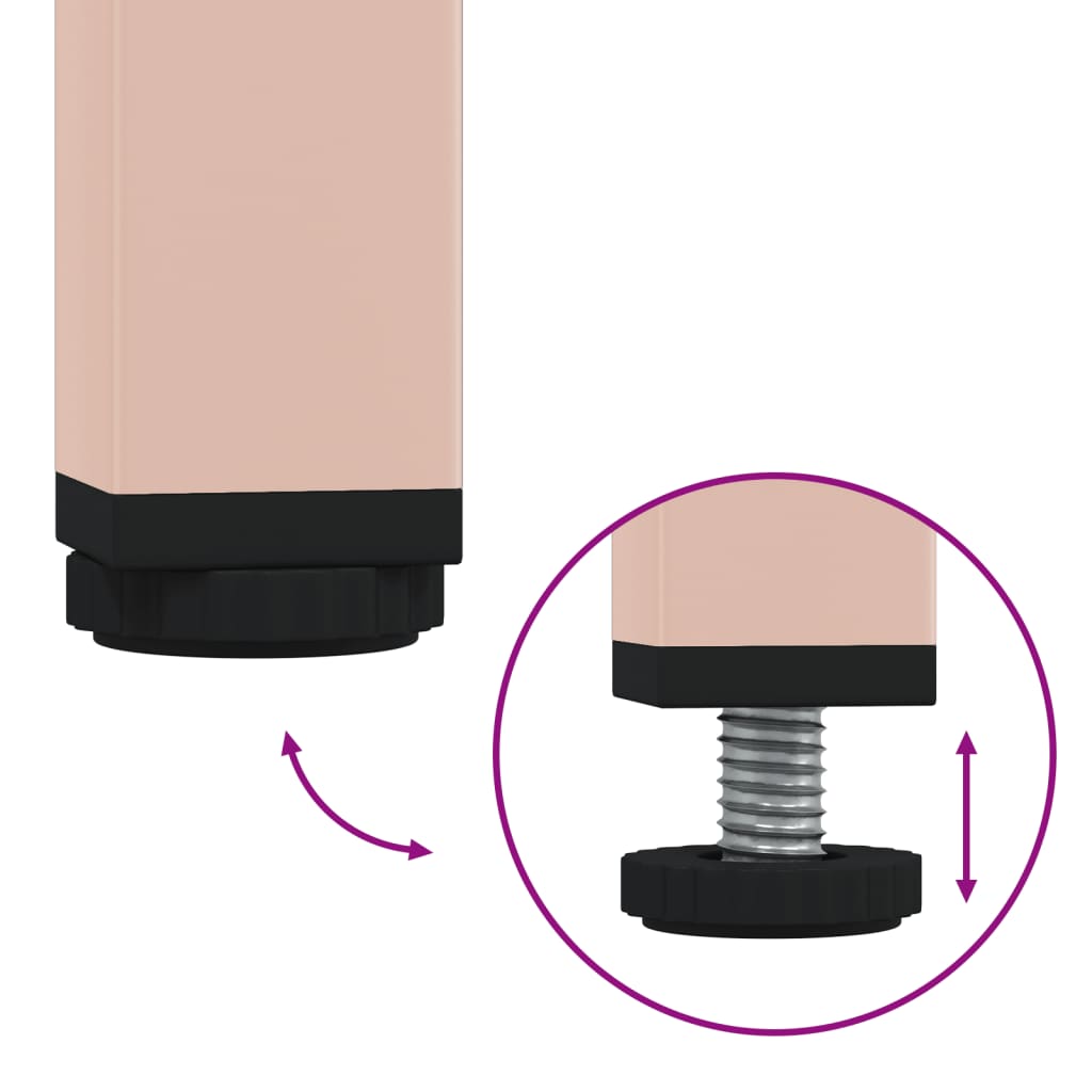 vidaXL Bedside Cabinets 2 pcs Pink 35x39x43.5 cm Steel