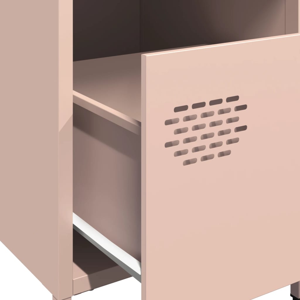 Bedside Cabinets 2 pcs Pink 35x39x43,5 cm Steel