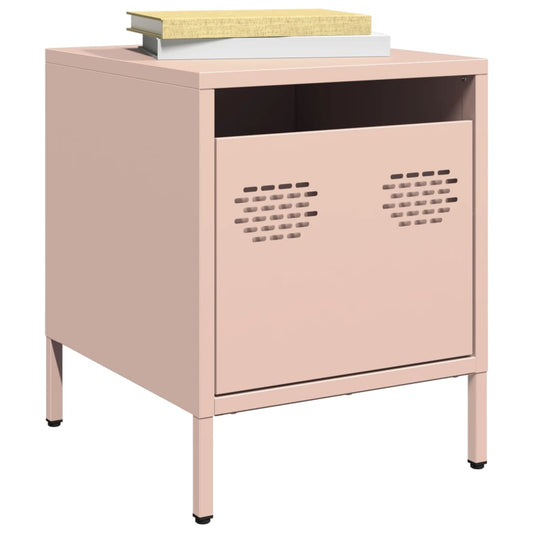 vidaXL Bedside Cabinets 2 pcs Pink 35x39x43.5 cm Steel