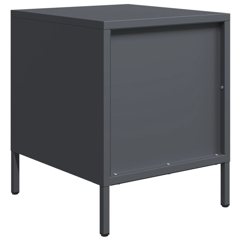 vidaXL Bedside Cabinets 2 pcs Anthracite 35x39x43.5 cm Steel