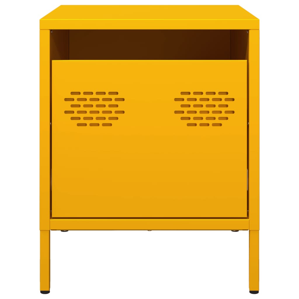 Bedside Cabinets 2 pcs Mustard Yellow 35x39x43,5 cm Steel