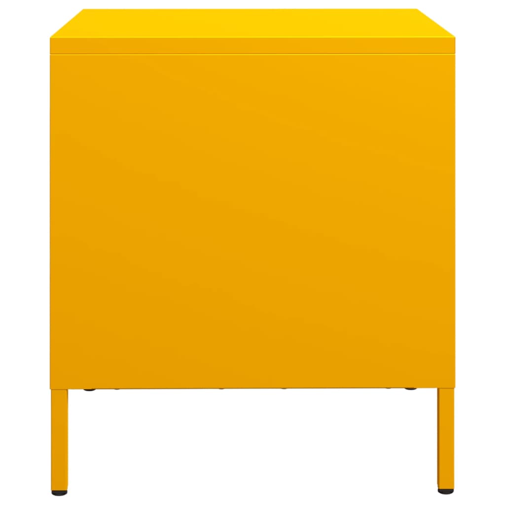Bedside Cabinets 2 pcs Mustard Yellow 35x39x43,5 cm Steel