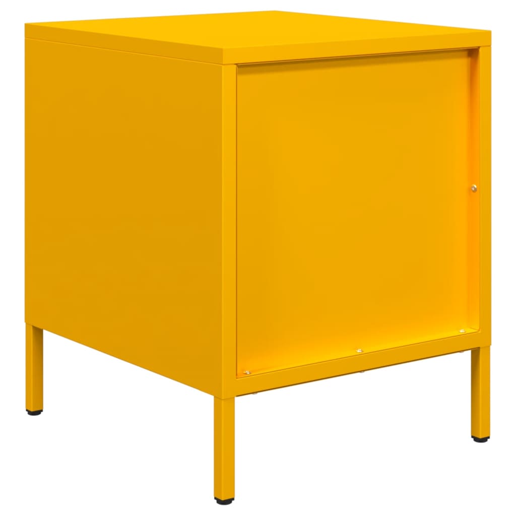 Bedside Cabinets 2 pcs Mustard Yellow 35x39x43,5 cm Steel