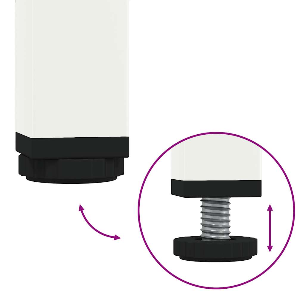 vidaXL Bedside Cabinet White 35x39x43.5 cm Steel