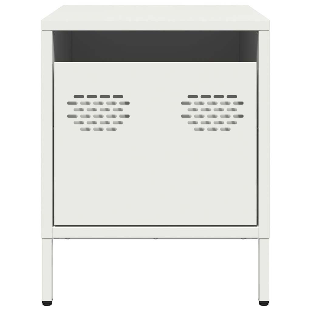 vidaXL Bedside Cabinets 2 pcs White 35x39x43.5 cm Steel