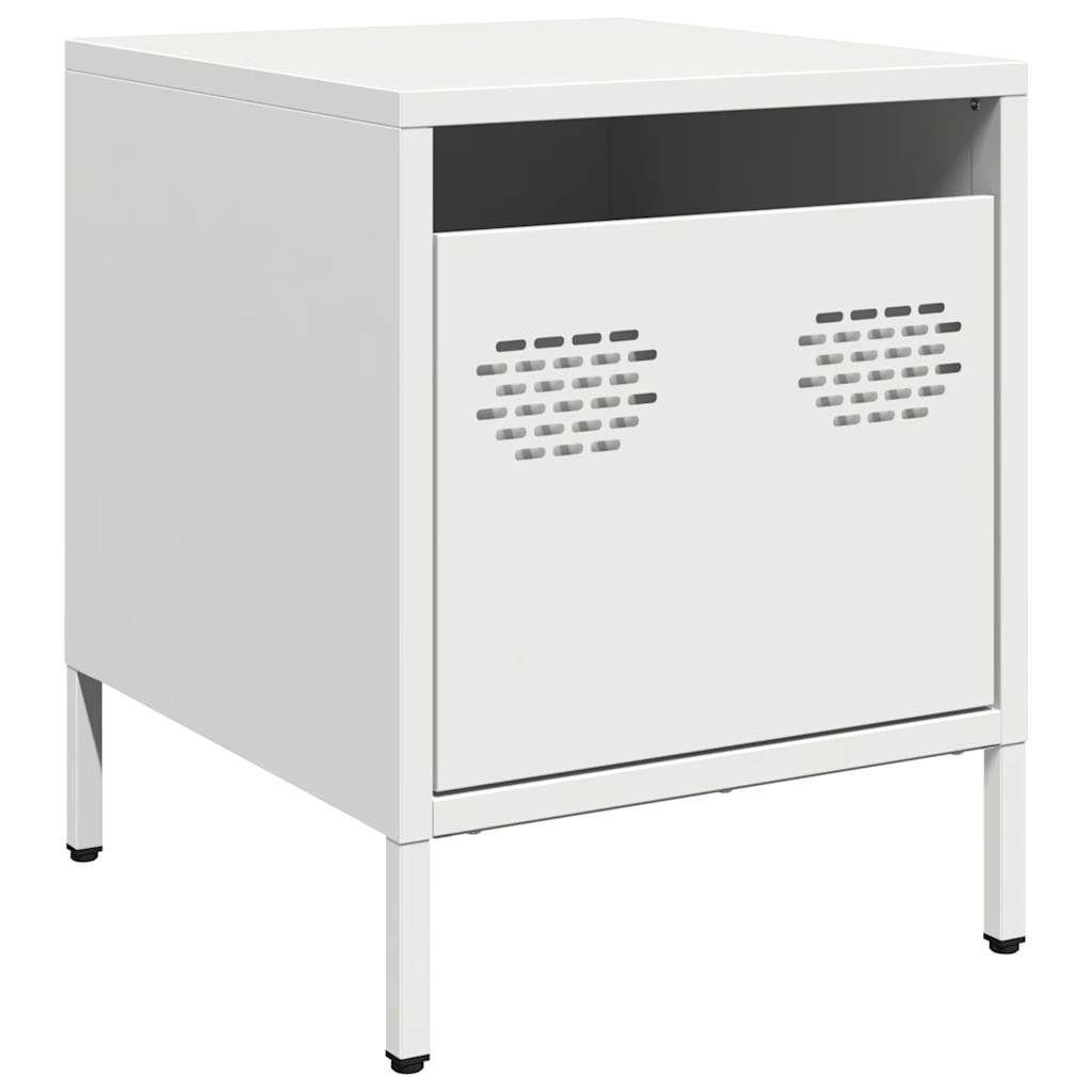 vidaXL Bedside Cabinets 2 pcs White 35x39x43.5 cm Steel