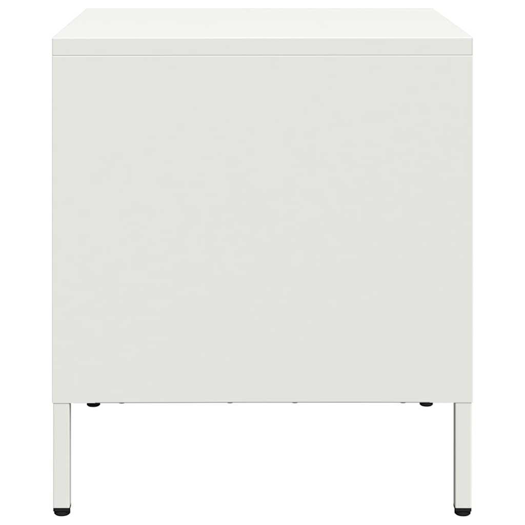 vidaXL Bedside Cabinets 2 pcs White 35x39x43.5 cm Steel