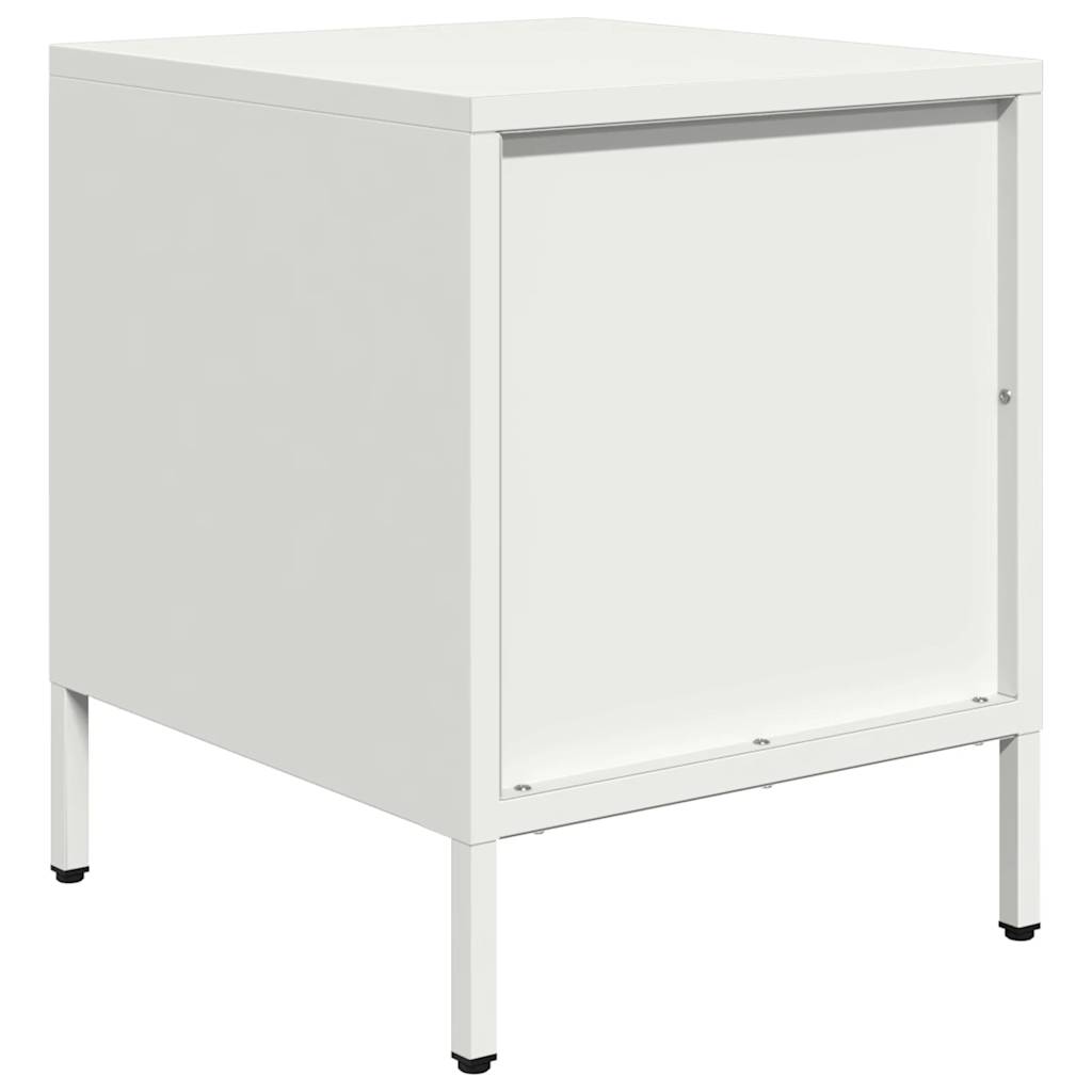 vidaXL Bedside Cabinets 2 pcs White 35x39x43.5 cm Steel