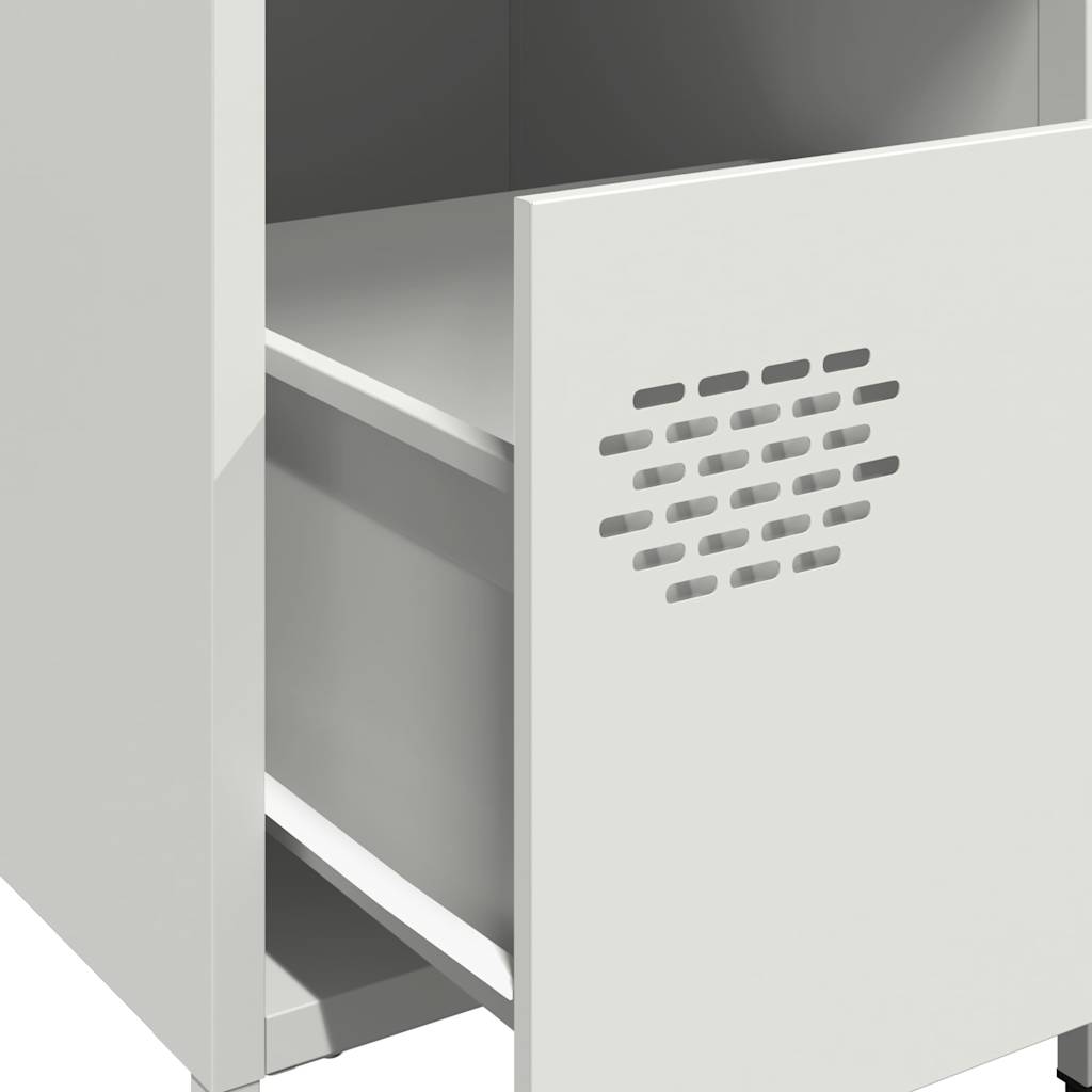 Bedside Cabinets 2 pcs White 35x39x43,5 cm Steel