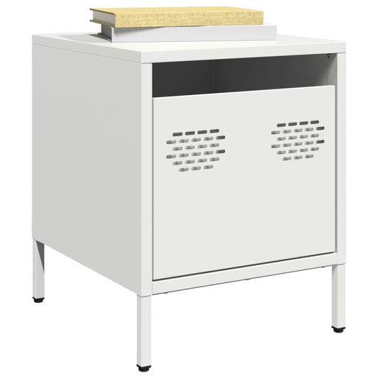 vidaXL Bedside Cabinets 2 pcs White 35x39x43.5 cm Steel