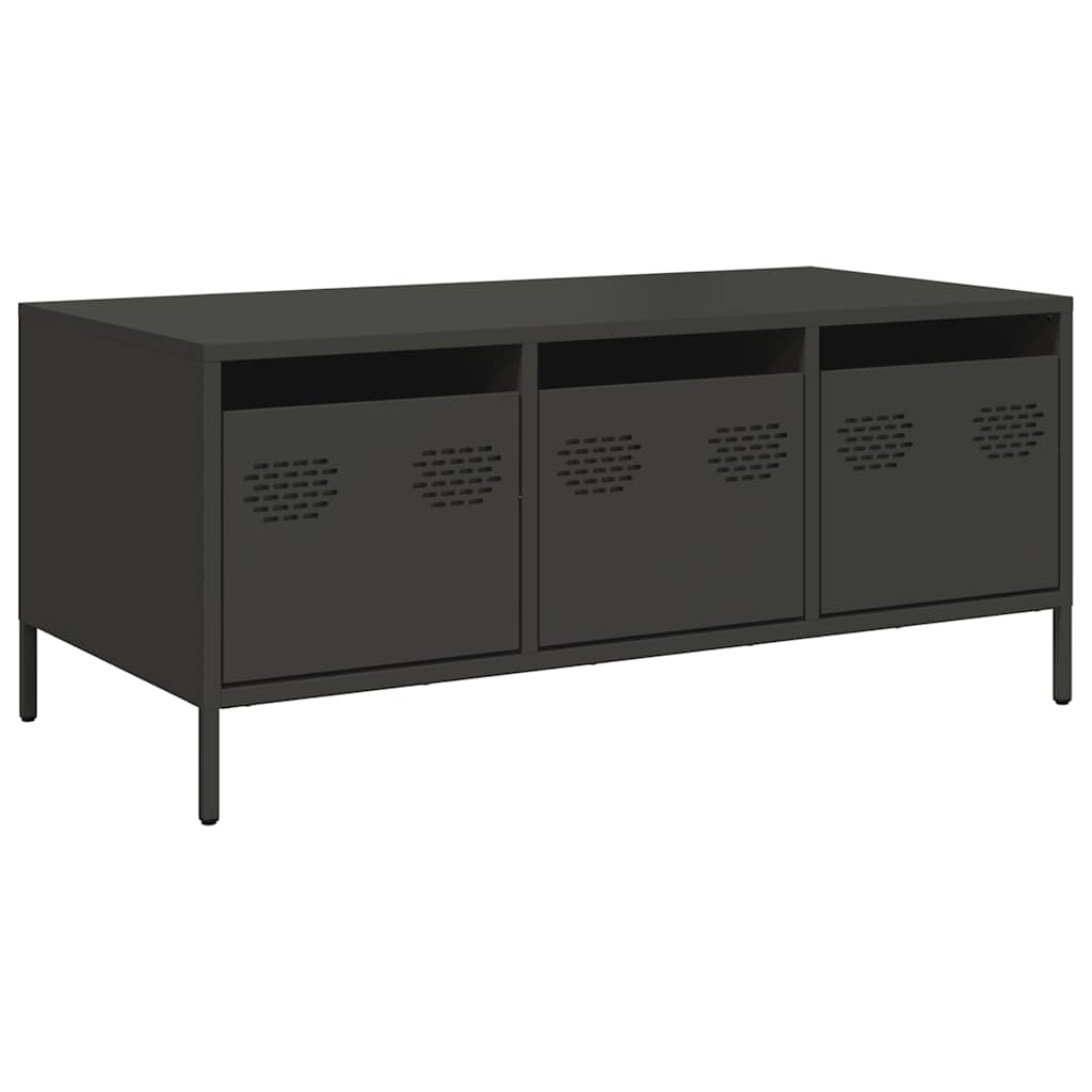 Coffee Table Black 101,5x50x43,5 cm Cold-rolled Steel