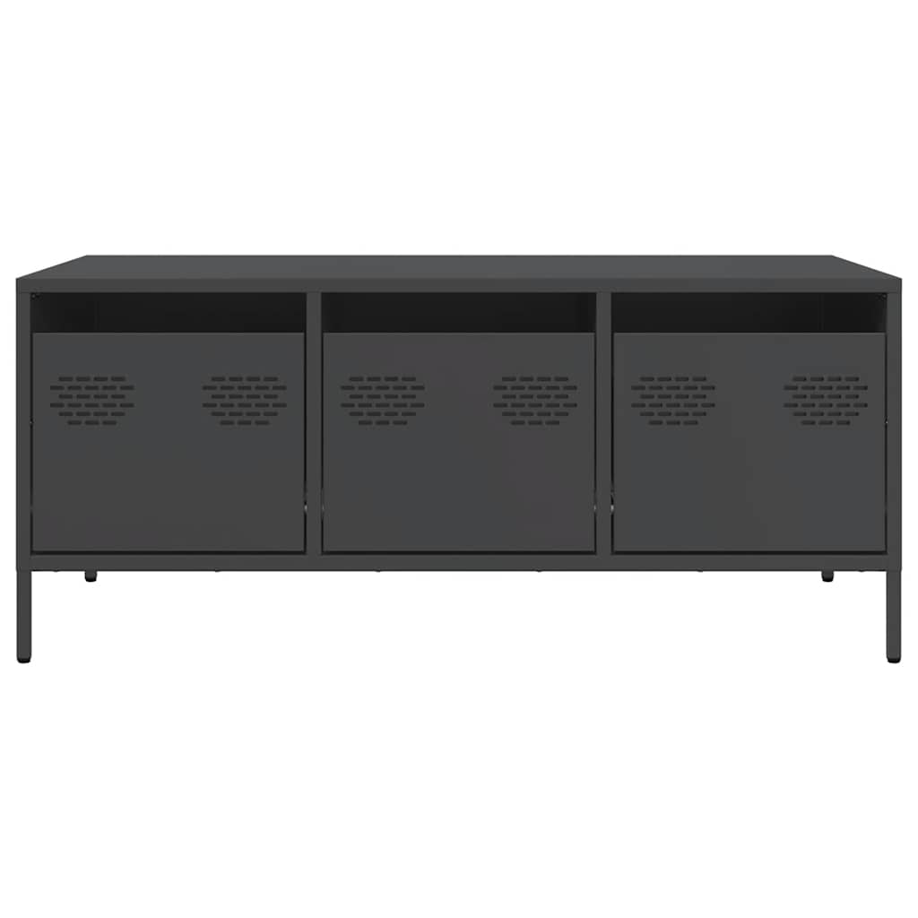 Coffee Table Black 101,5x50x43,5 cm Cold-rolled Steel