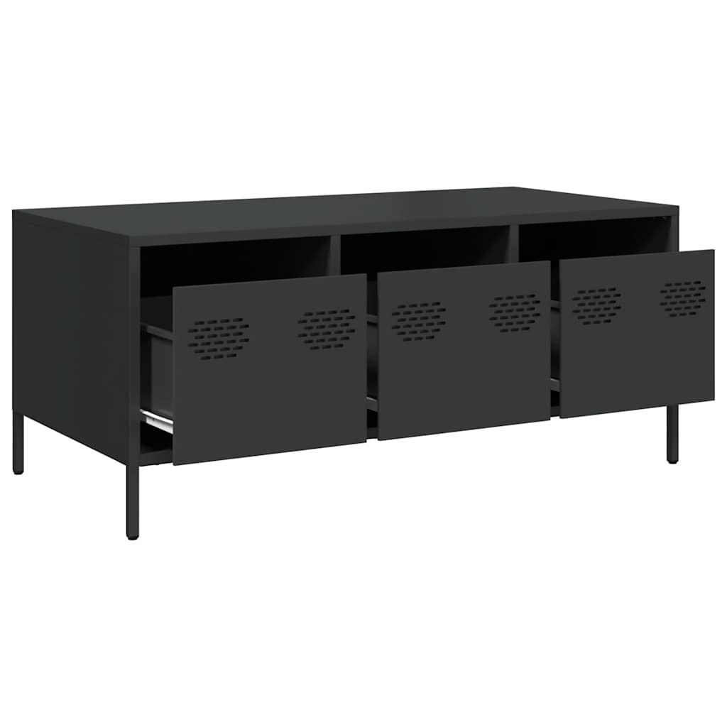 Coffee Table Black 101,5x50x43,5 cm Cold-rolled Steel