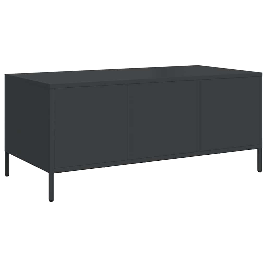 Coffee Table Black 101,5x50x43,5 cm Cold-rolled Steel