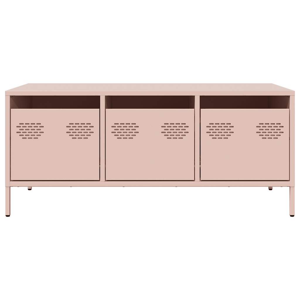 Coffee Table Pink 101,5x50x43,5 cm Cold-rolled Steel