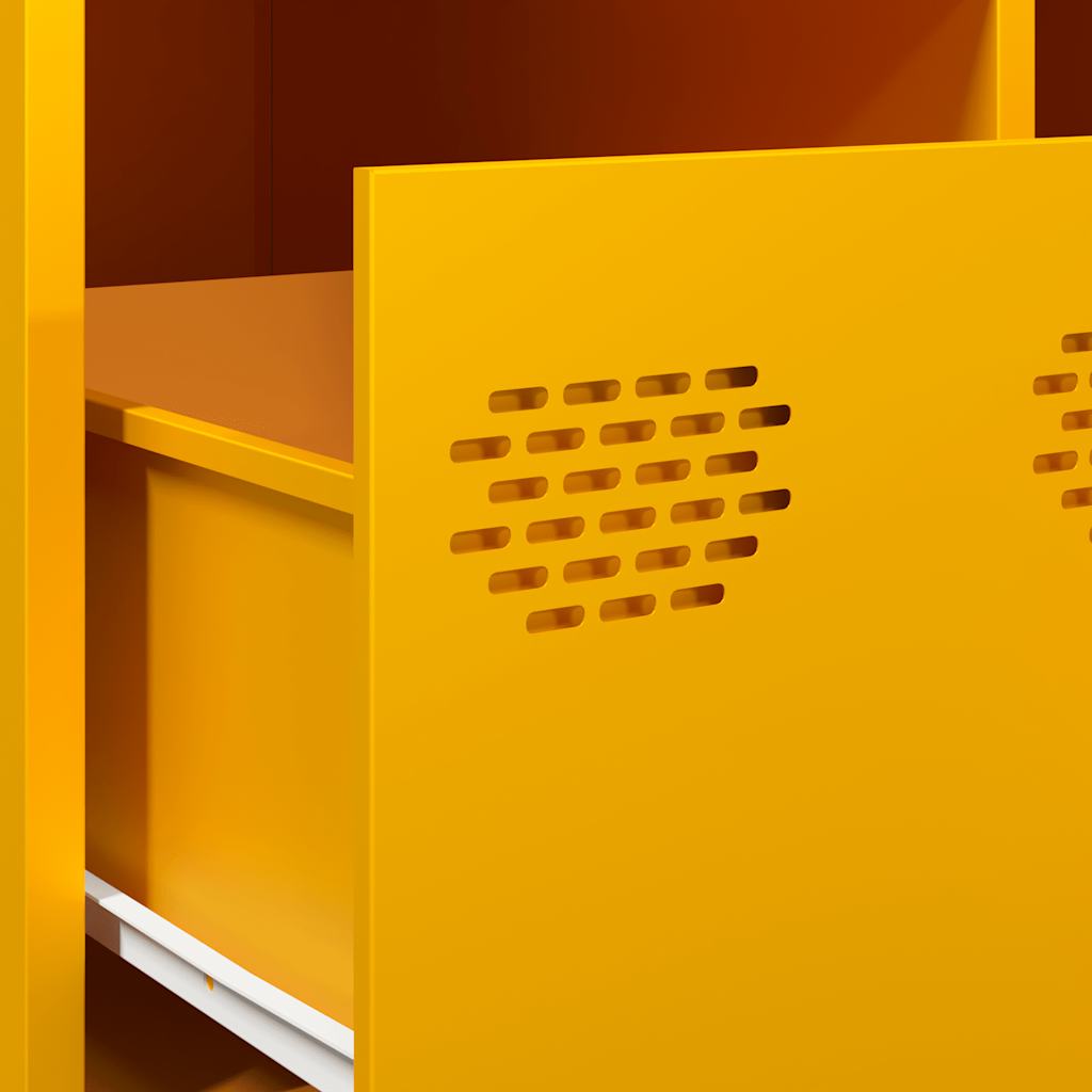 Coffee Table Mustard Yellow 101,5x50x43,5 cm Cold-rolled Steel