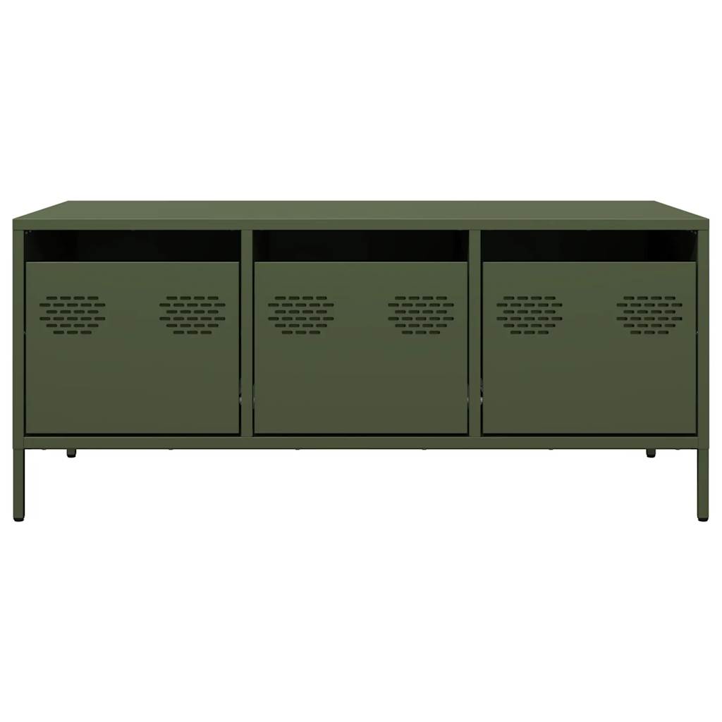 Coffee Table Olive Green 101,5x50x43,5 cm Cold-rolled Steel