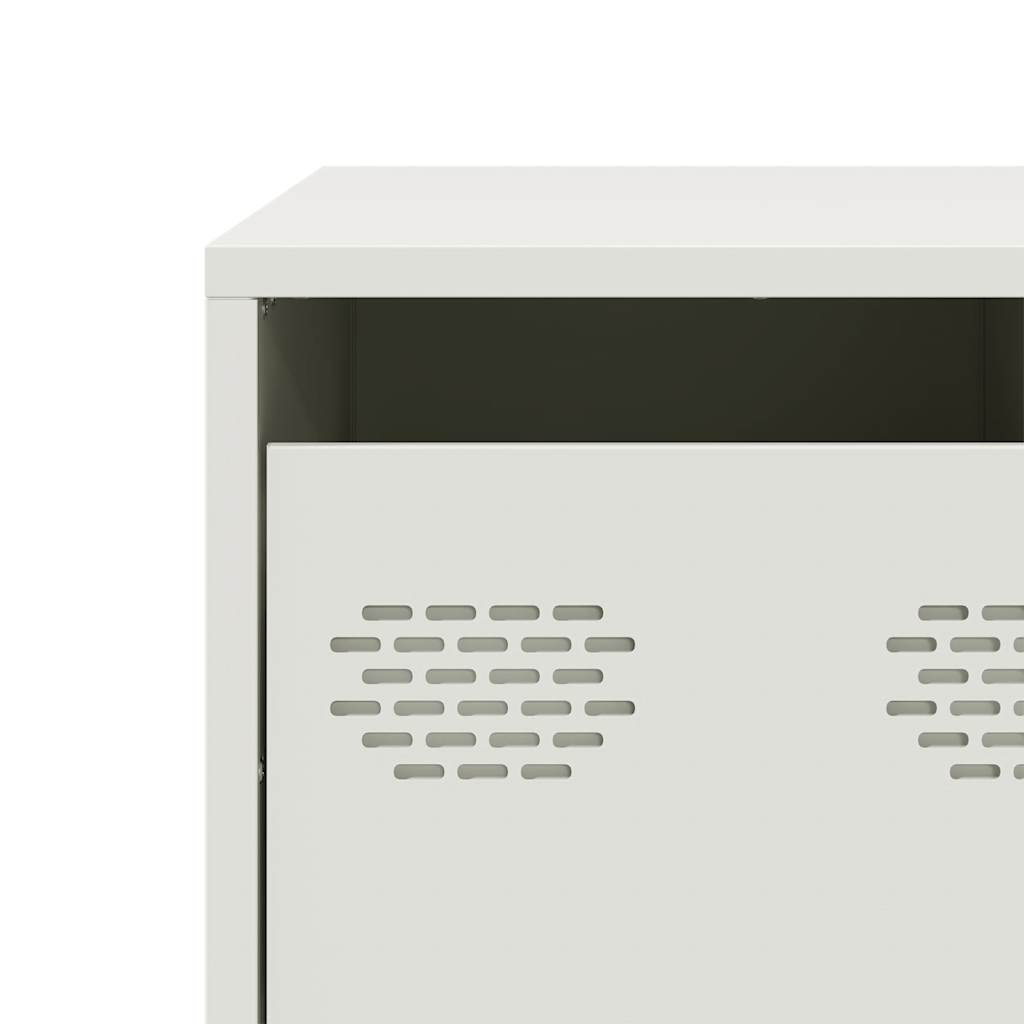 Coffee Table White 101,5x50x43,5 cm Cold-rolled Steel