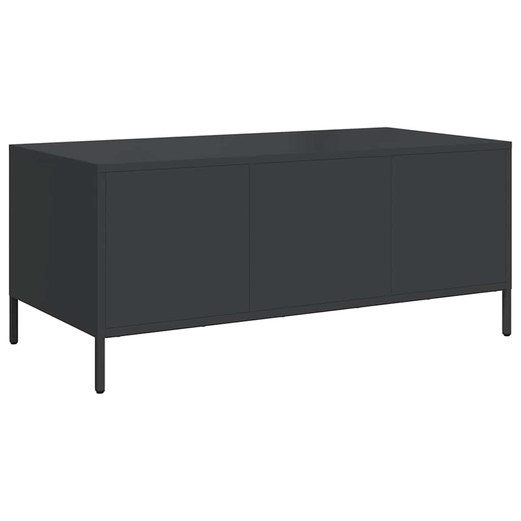 Coffee Table Black 101,5x50x43,5 cm Cold-rolled Steel
